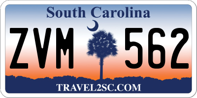 SC license plate ZVM562
