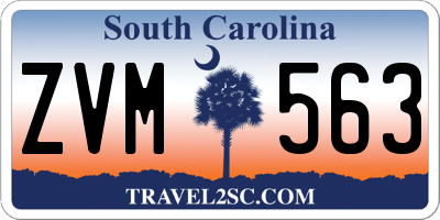 SC license plate ZVM563