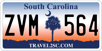 SC license plate ZVM564