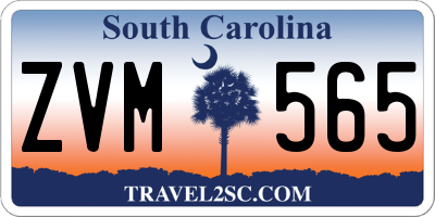 SC license plate ZVM565