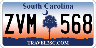 SC license plate ZVM568