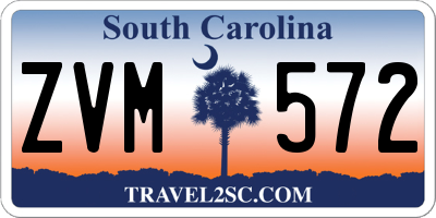 SC license plate ZVM572