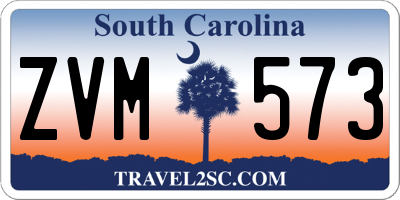 SC license plate ZVM573