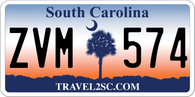 SC license plate ZVM574