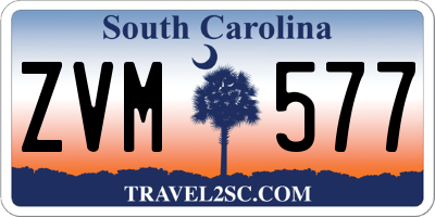 SC license plate ZVM577