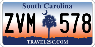 SC license plate ZVM578