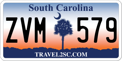 SC license plate ZVM579