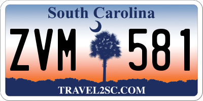 SC license plate ZVM581
