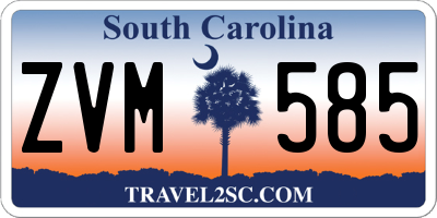 SC license plate ZVM585