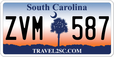 SC license plate ZVM587