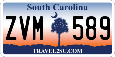 SC license plate ZVM589