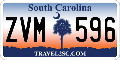 SC license plate ZVM596