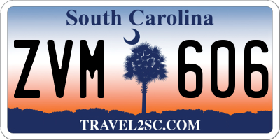 SC license plate ZVM606