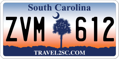 SC license plate ZVM612