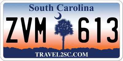 SC license plate ZVM613