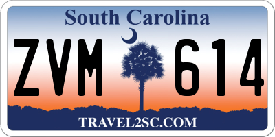 SC license plate ZVM614