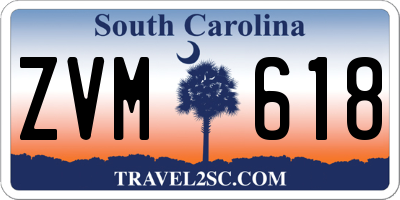 SC license plate ZVM618