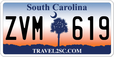 SC license plate ZVM619