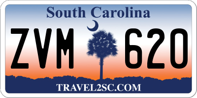 SC license plate ZVM620