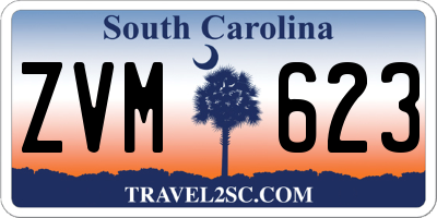 SC license plate ZVM623