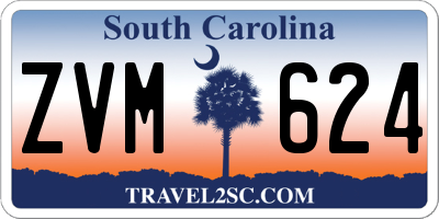 SC license plate ZVM624