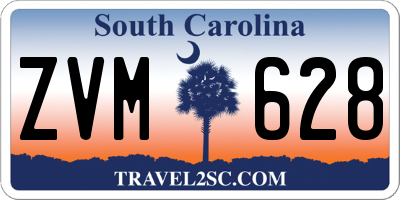 SC license plate ZVM628
