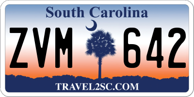 SC license plate ZVM642