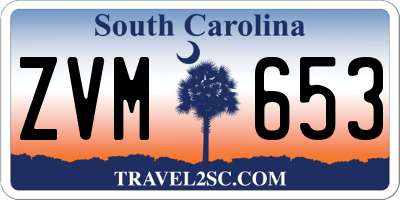 SC license plate ZVM653