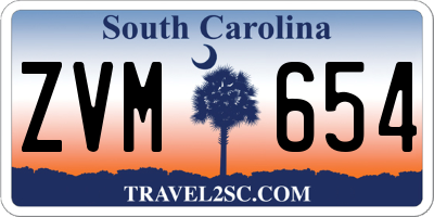 SC license plate ZVM654