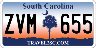 SC license plate ZVM655