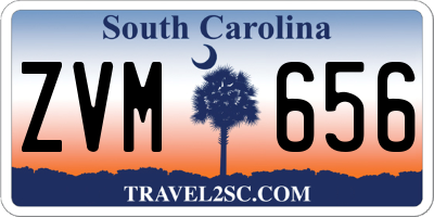 SC license plate ZVM656