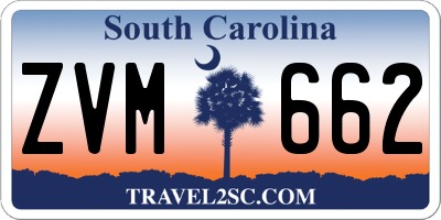 SC license plate ZVM662