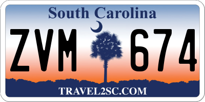 SC license plate ZVM674