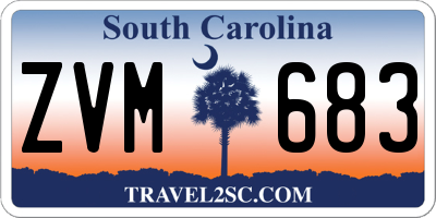 SC license plate ZVM683