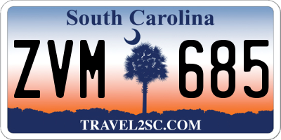 SC license plate ZVM685