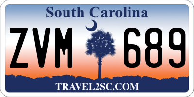 SC license plate ZVM689