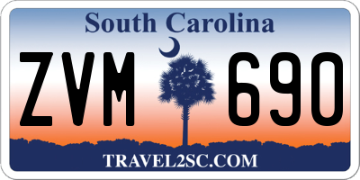SC license plate ZVM690