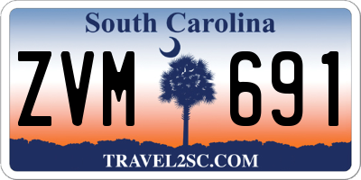 SC license plate ZVM691