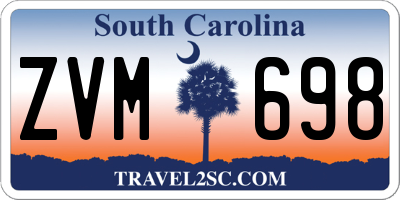 SC license plate ZVM698