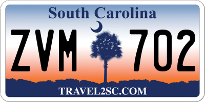 SC license plate ZVM702