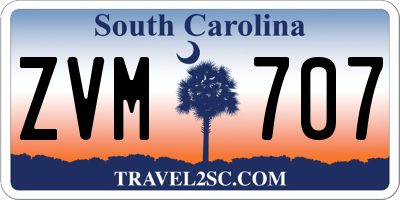 SC license plate ZVM707