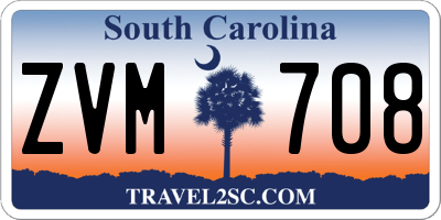 SC license plate ZVM708
