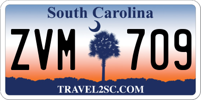 SC license plate ZVM709
