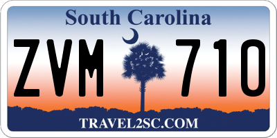SC license plate ZVM710