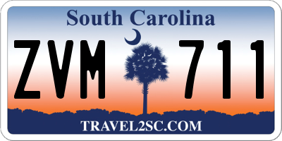 SC license plate ZVM711