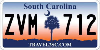 SC license plate ZVM712