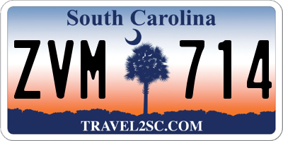 SC license plate ZVM714