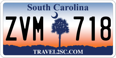 SC license plate ZVM718