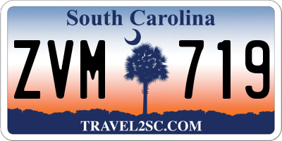 SC license plate ZVM719