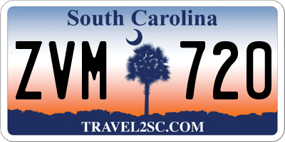 SC license plate ZVM720
